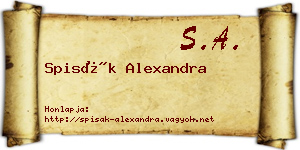 Spisák Alexandra névjegykártya